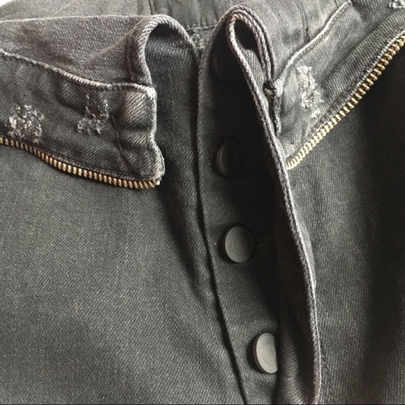 RtA Jane Jeans Exploded Black with Zipper Detail - Picture 5 of 8